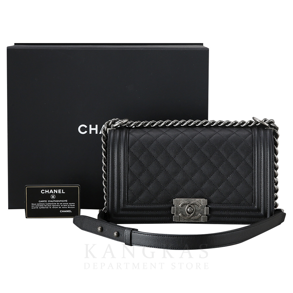 CHANEL(USED)샤넬 A67086 보이샤넬 캐비어 미듐