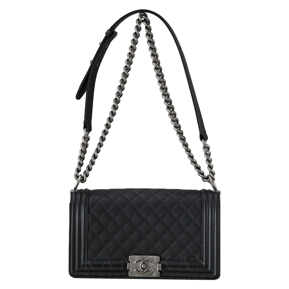 CHANEL(USED)샤넬 A67086 보이샤넬 캐비어 미듐