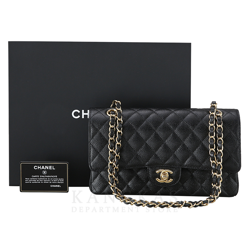 CHANEL(USED)샤넬 A01112 캐비어 클래식 미듐 플랩백