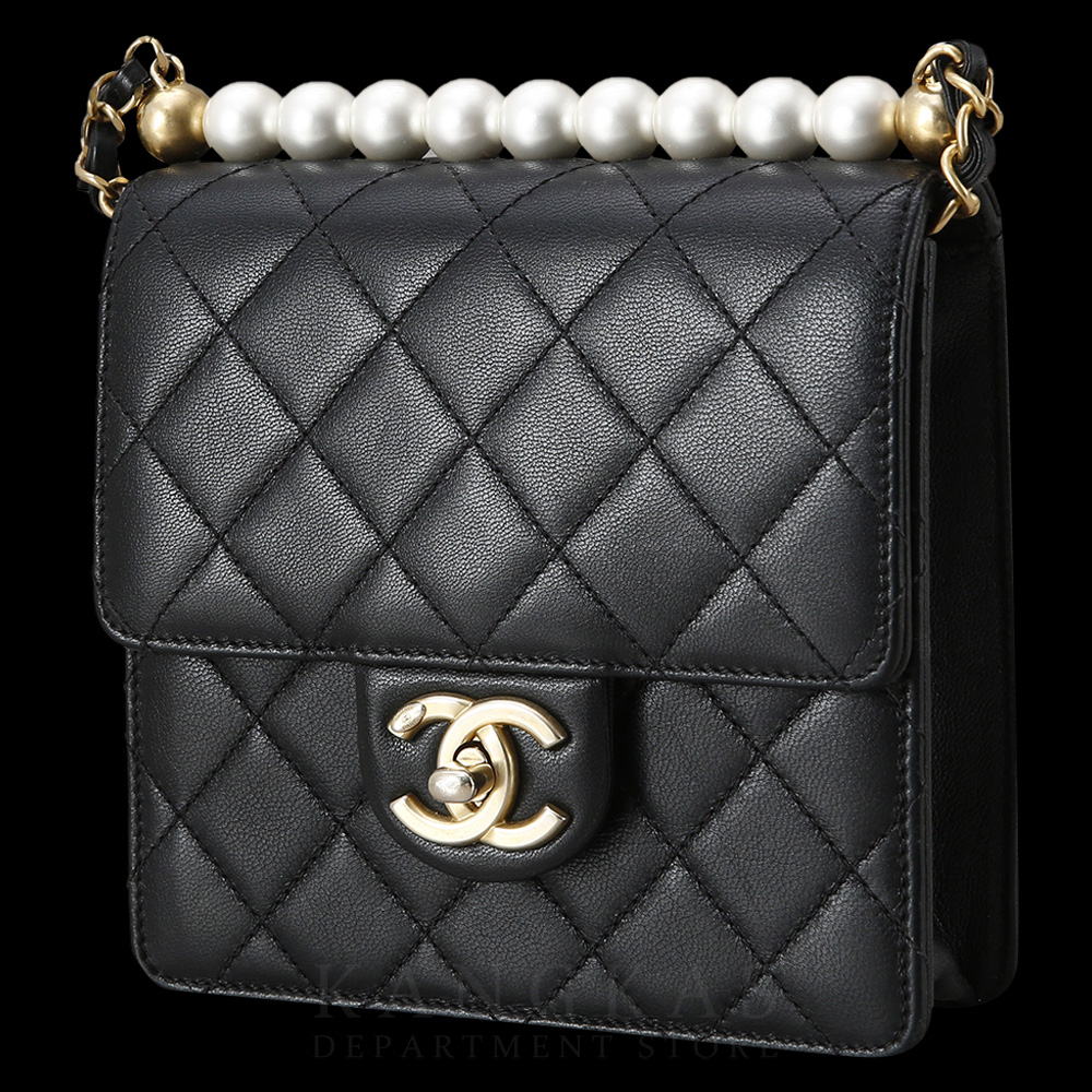 CHANEL(USED)샤넬 AS0584 시즌 진주 장식 정사각 플랩백