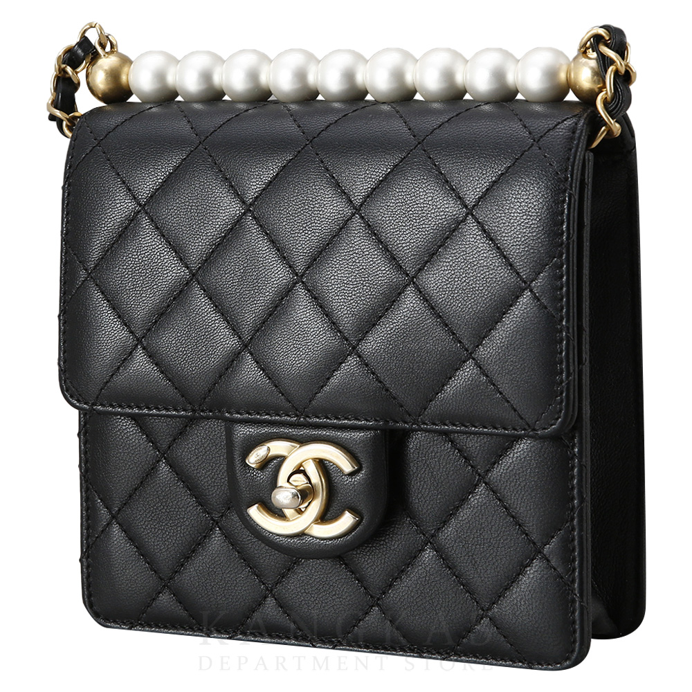 CHANEL(USED)샤넬 AS0584 시즌 진주 장식 정사각 플랩백