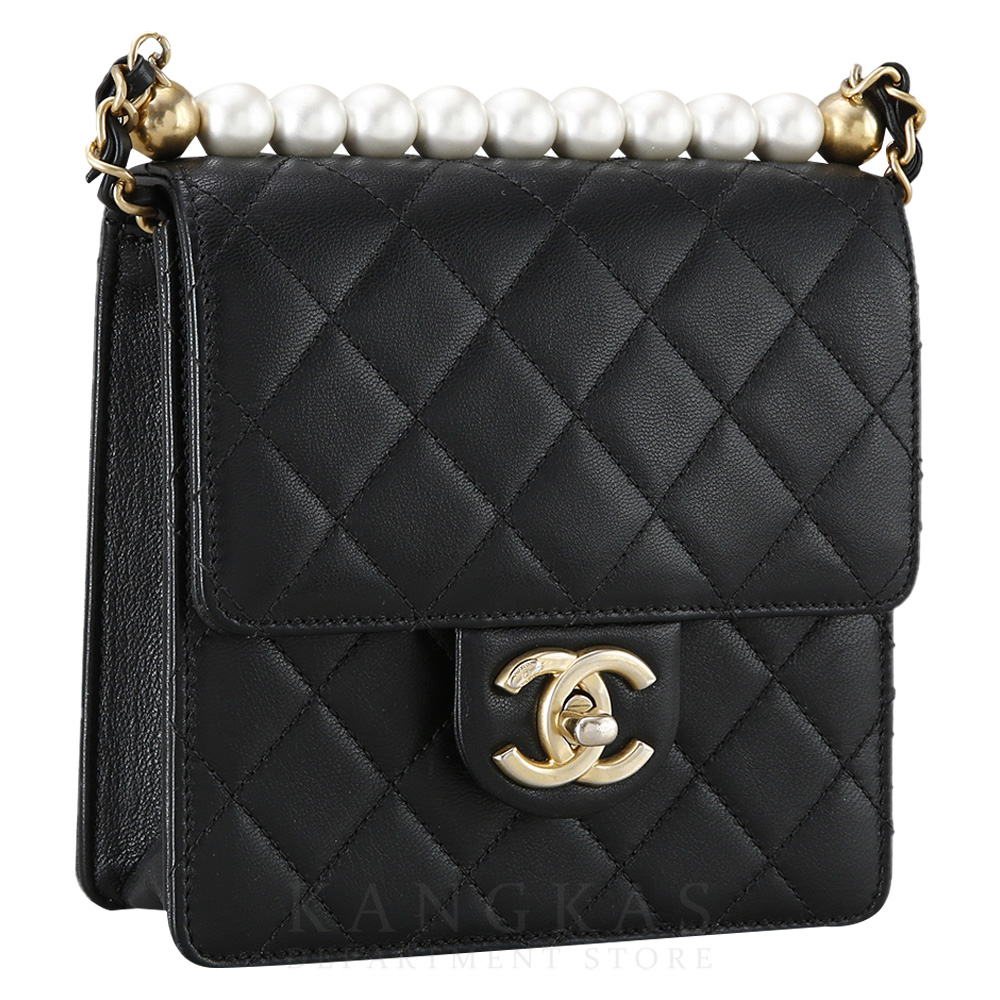 CHANEL(USED)샤넬 AS0584 시즌 진주 장식 정사각 플랩백