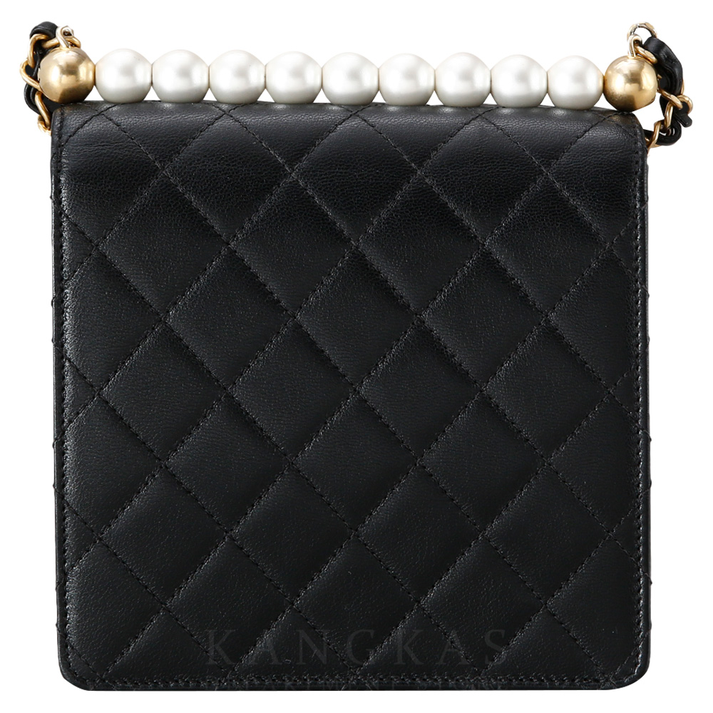 CHANEL(USED)샤넬 AS0584 시즌 진주 장식 정사각 플랩백