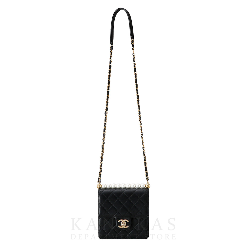 CHANEL(USED)샤넬 AS0584 시즌 진주 장식 정사각 플랩백