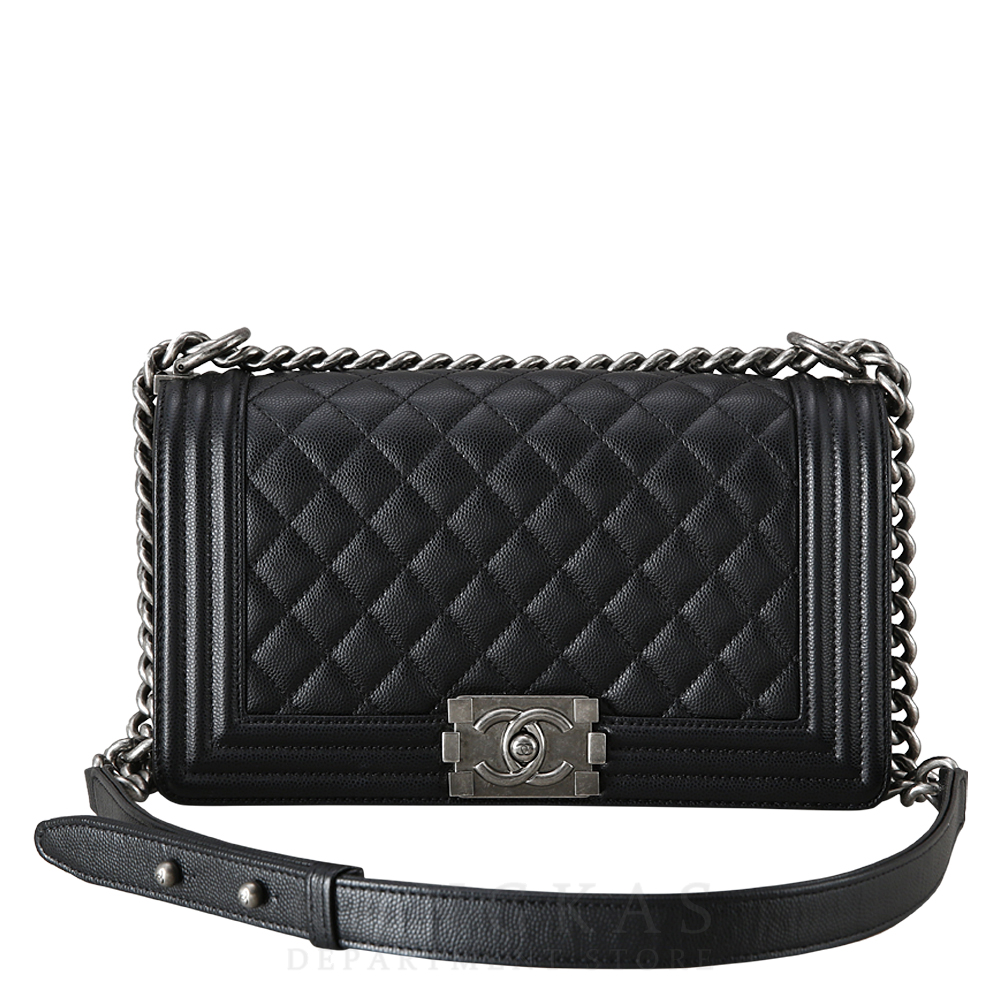 CHANEL(USED)샤넬 캐비어 보이샤넬 미듐