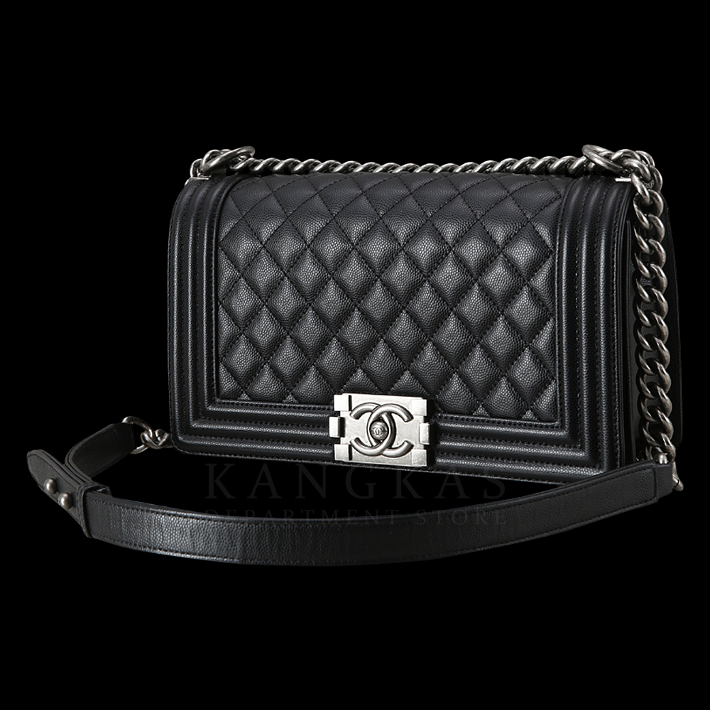 CHANEL(USED)샤넬 캐비어 보이샤넬 미듐
