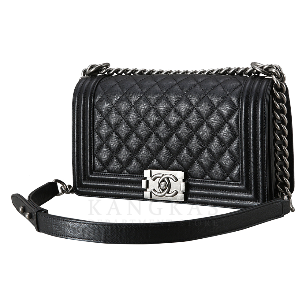 CHANEL(USED)샤넬 캐비어 보이샤넬 미듐