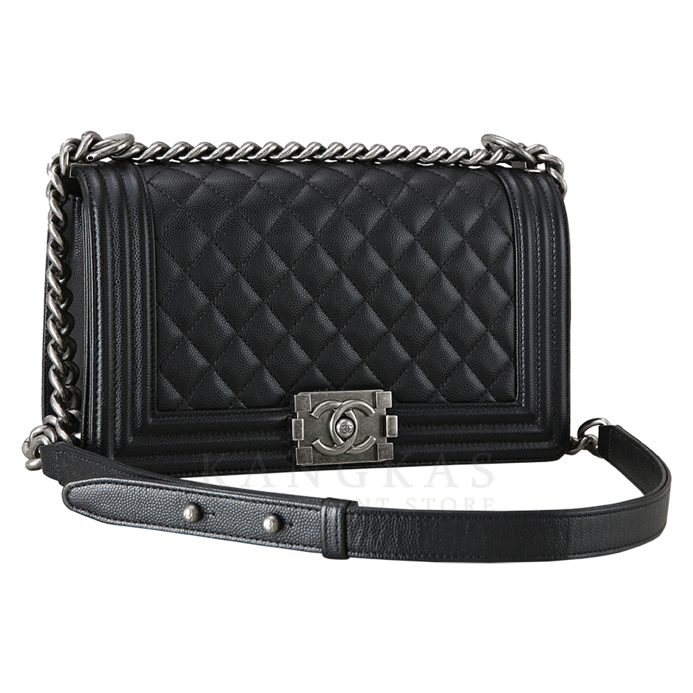 CHANEL(USED)샤넬 캐비어 보이샤넬 미듐