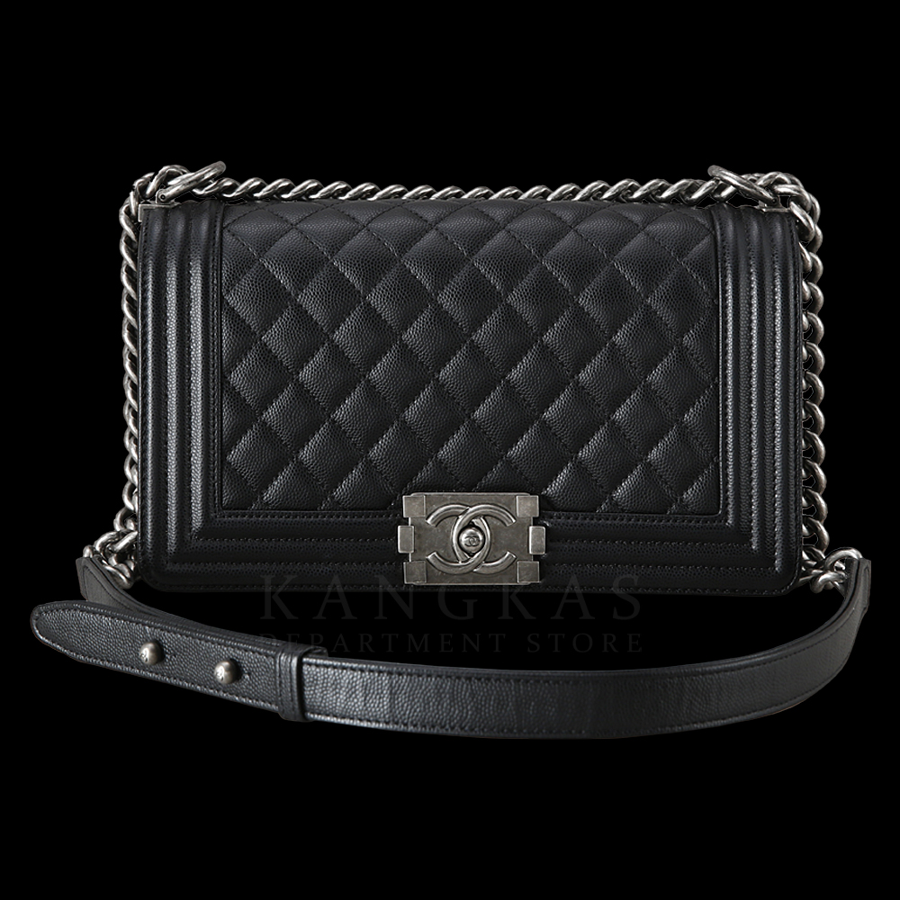 CHANEL(USED)샤넬 캐비어 보이샤넬 미듐
