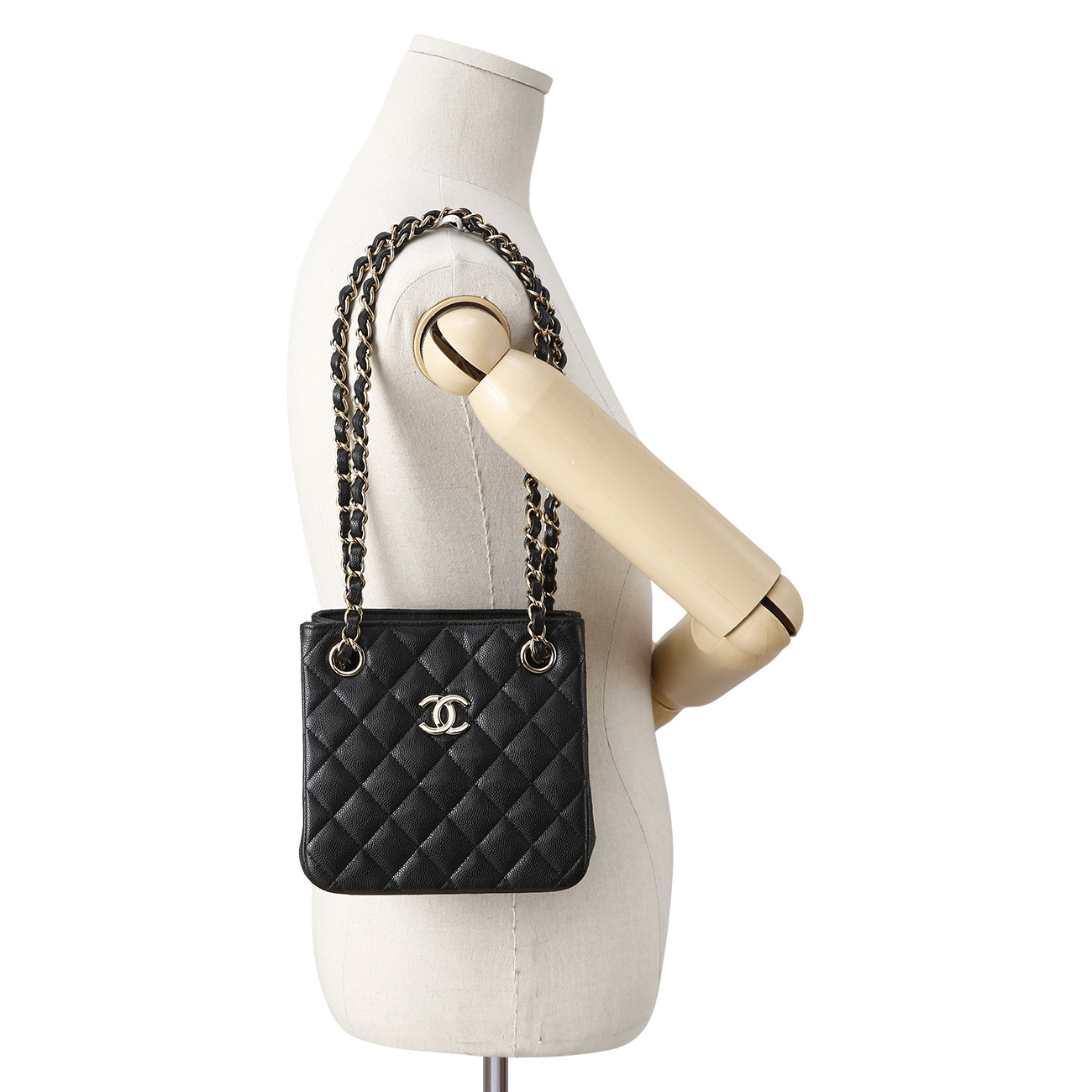 CHANEL(USED)샤넬 AS3176 캐비어 클래식 미니 버킷백
