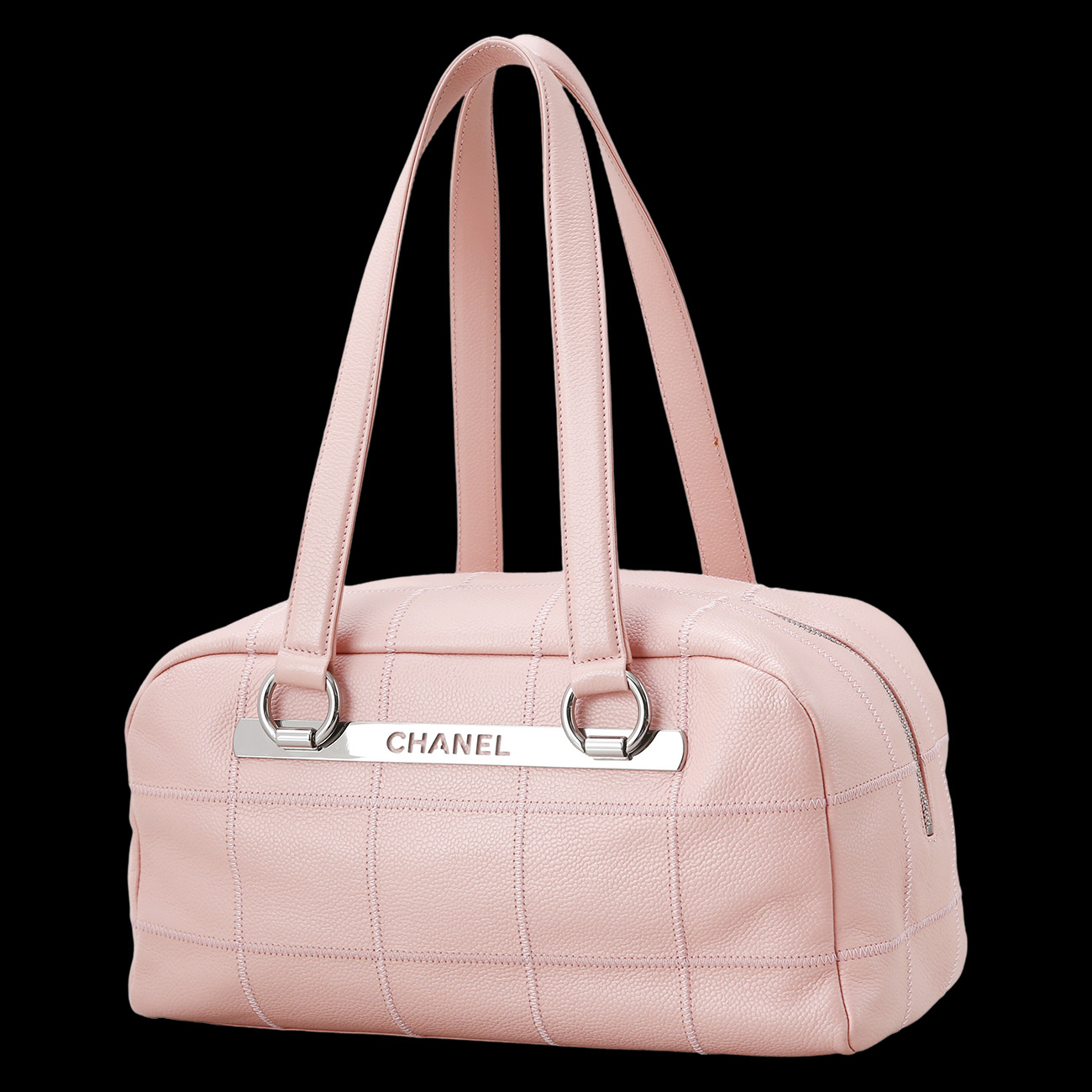 CHANEL(USED)샤넬 시즌 볼링 토트백 핑크