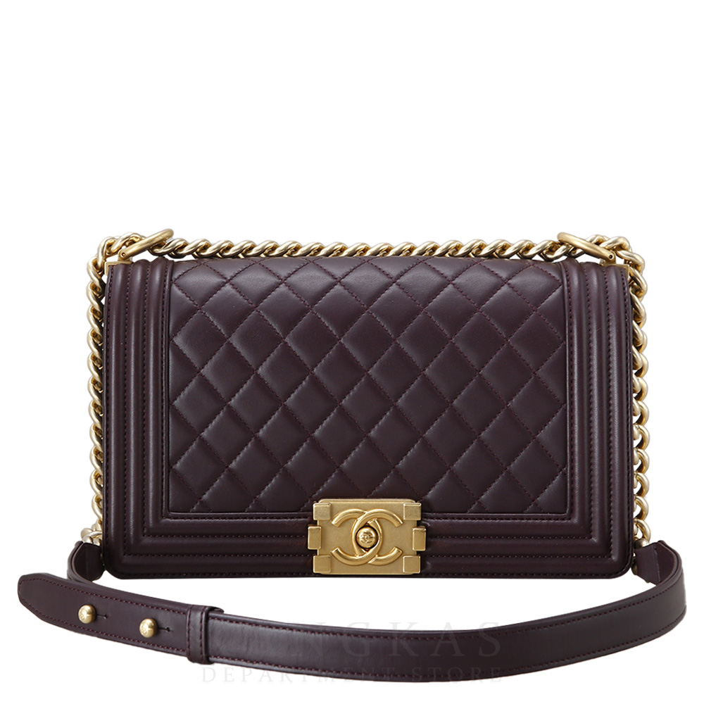 CHANEL(USED)샤넬 램스킨 보이샤넬 미듐 플랩백