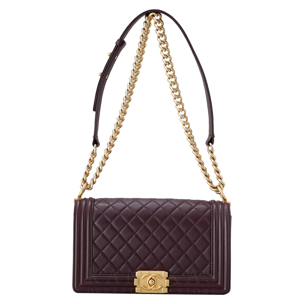 CHANEL(USED)샤넬 램스킨 보이샤넬 미듐 플랩백