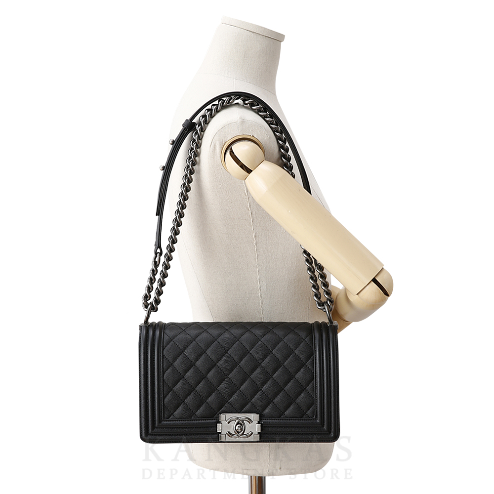 CHANEL(USED)샤넬 보이샤넬 캐비어 미듐