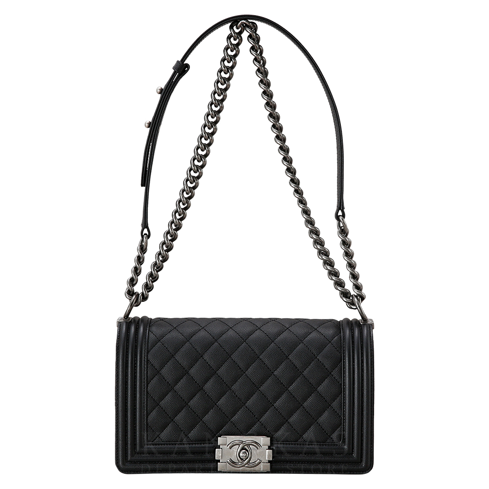 CHANEL(USED)샤넬 보이샤넬 캐비어 미듐