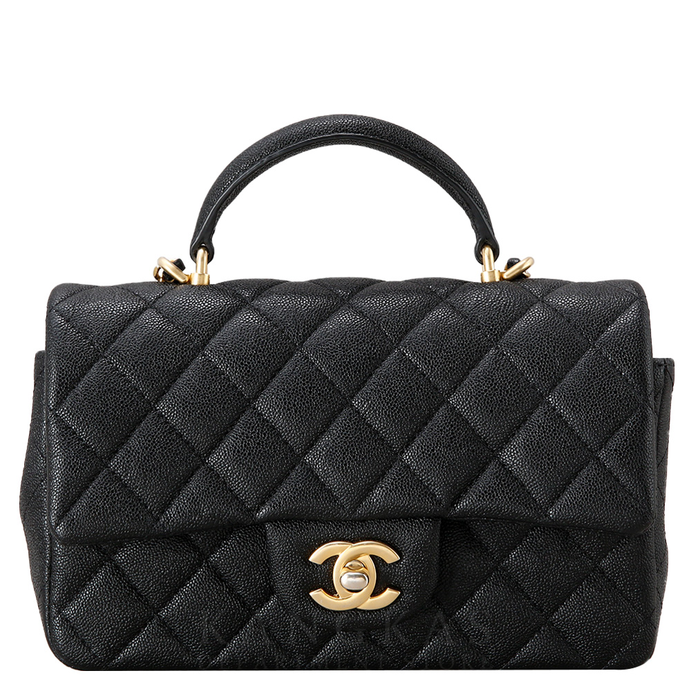 CHANEL(USED)샤넬 AS2431 캐비어 뉴미니 탑핸들