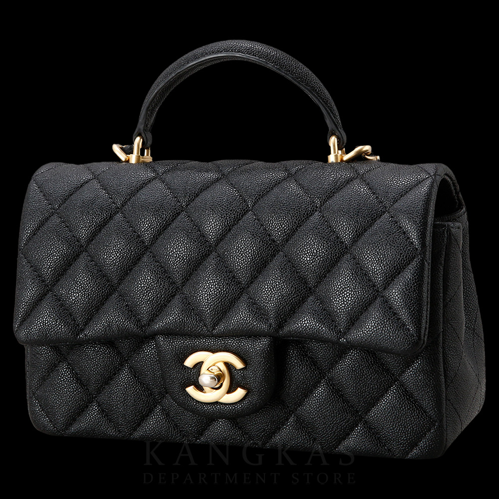 CHANEL(USED)샤넬 AS2431 캐비어 뉴미니 탑핸들