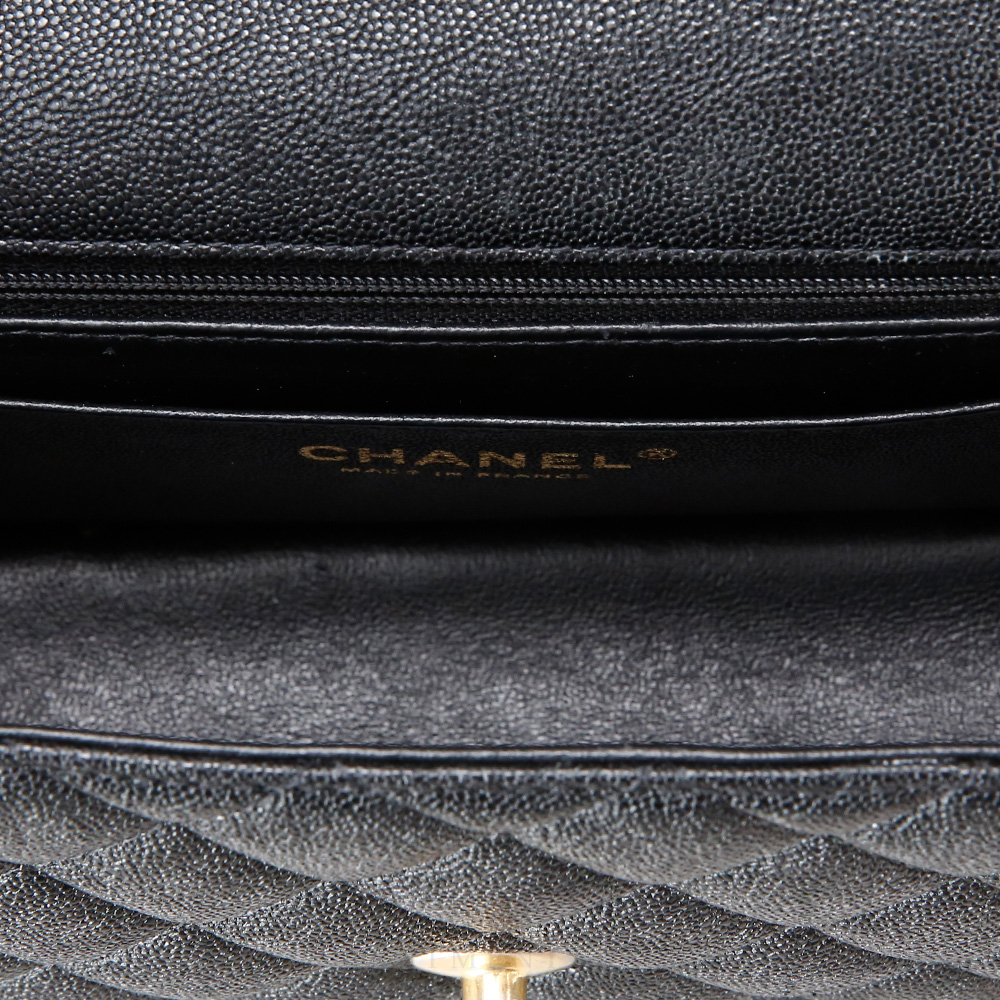 CHANEL(USED)샤넬 AS2431 캐비어 뉴미니 탑핸들
