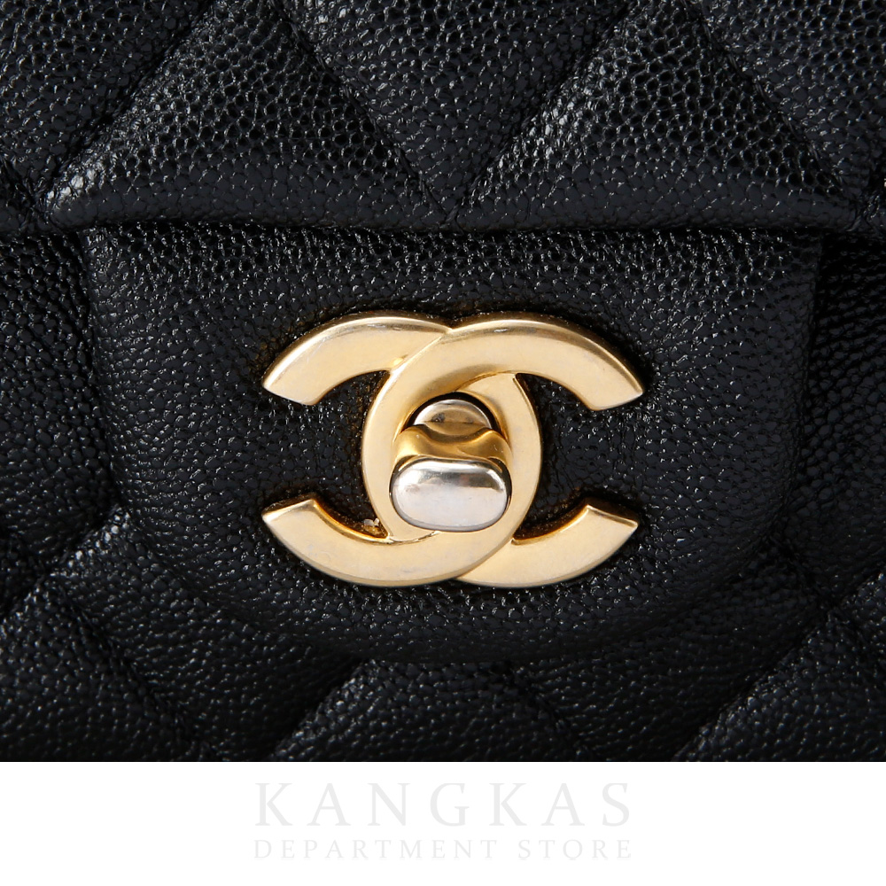 CHANEL(USED)샤넬 AS2431 캐비어 뉴미니 탑핸들