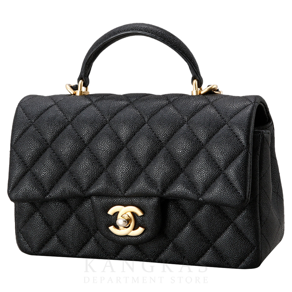 CHANEL(USED)샤넬 AS2431 캐비어 뉴미니 탑핸들