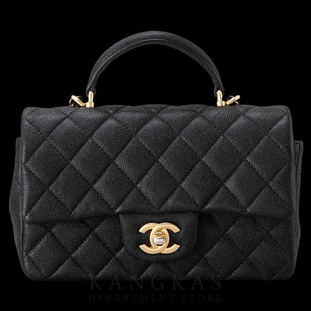 CHANEL(USED)샤넬 AS2431 캐비어 뉴미니 탑핸들