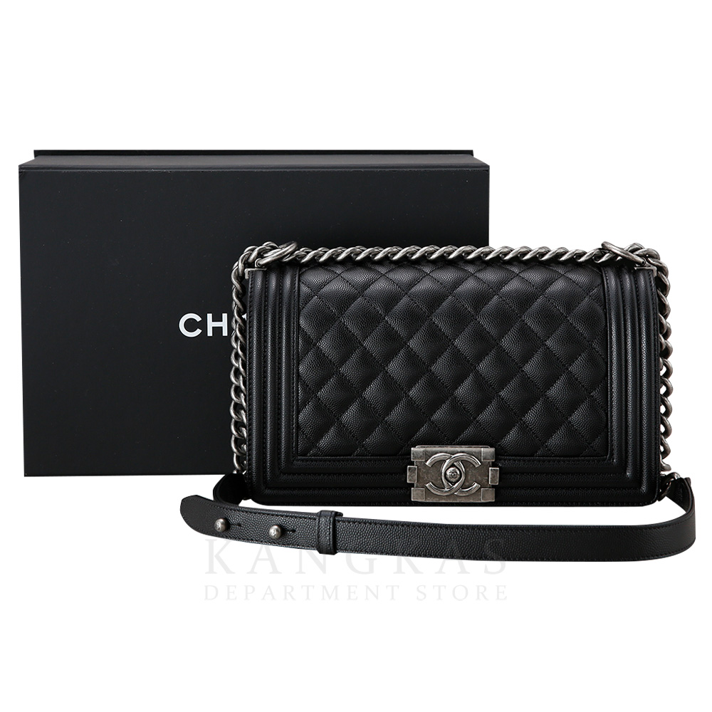 CHANEL(USED)샤넬 캐비어 보이샤넬 미듐 플랩백