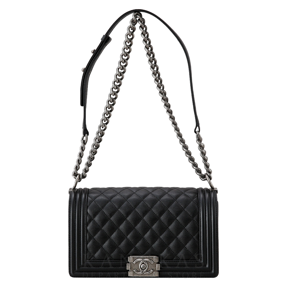 CHANEL(USED)샤넬 캐비어 보이샤넬 미듐 플랩백