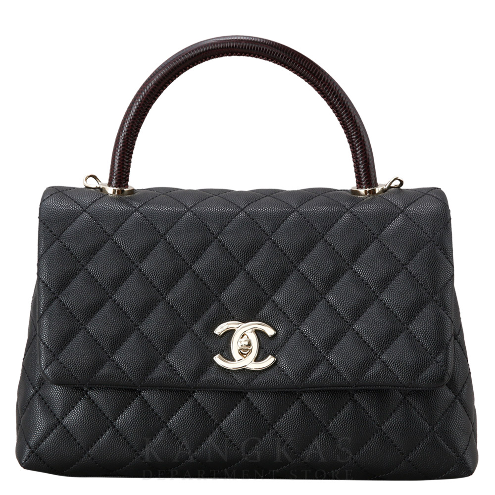 CHANEL(USED)샤넬 캐비어 코코핸들 리자드 미듐