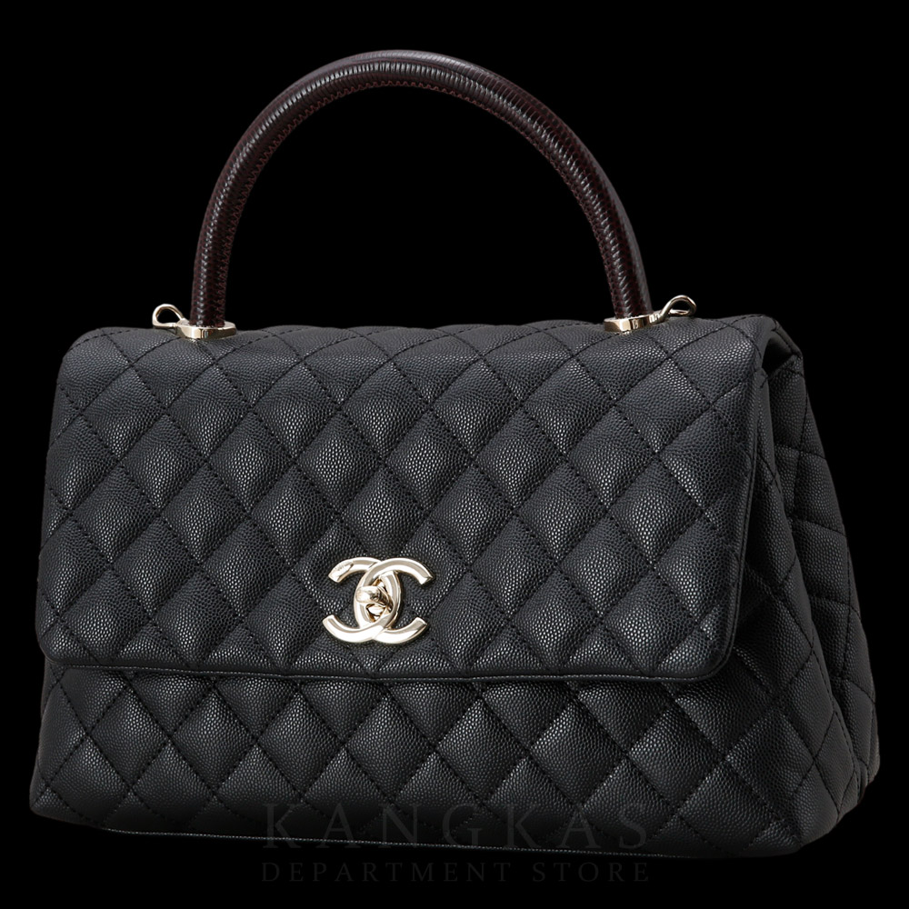 CHANEL(USED)샤넬 캐비어 코코핸들 리자드 미듐