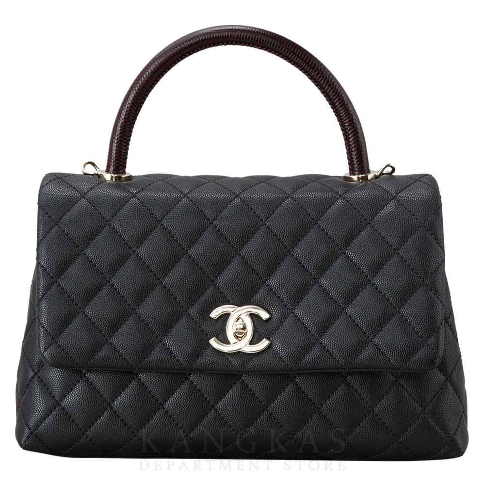 CHANEL(USED)샤넬 캐비어 코코핸들 리자드 미듐