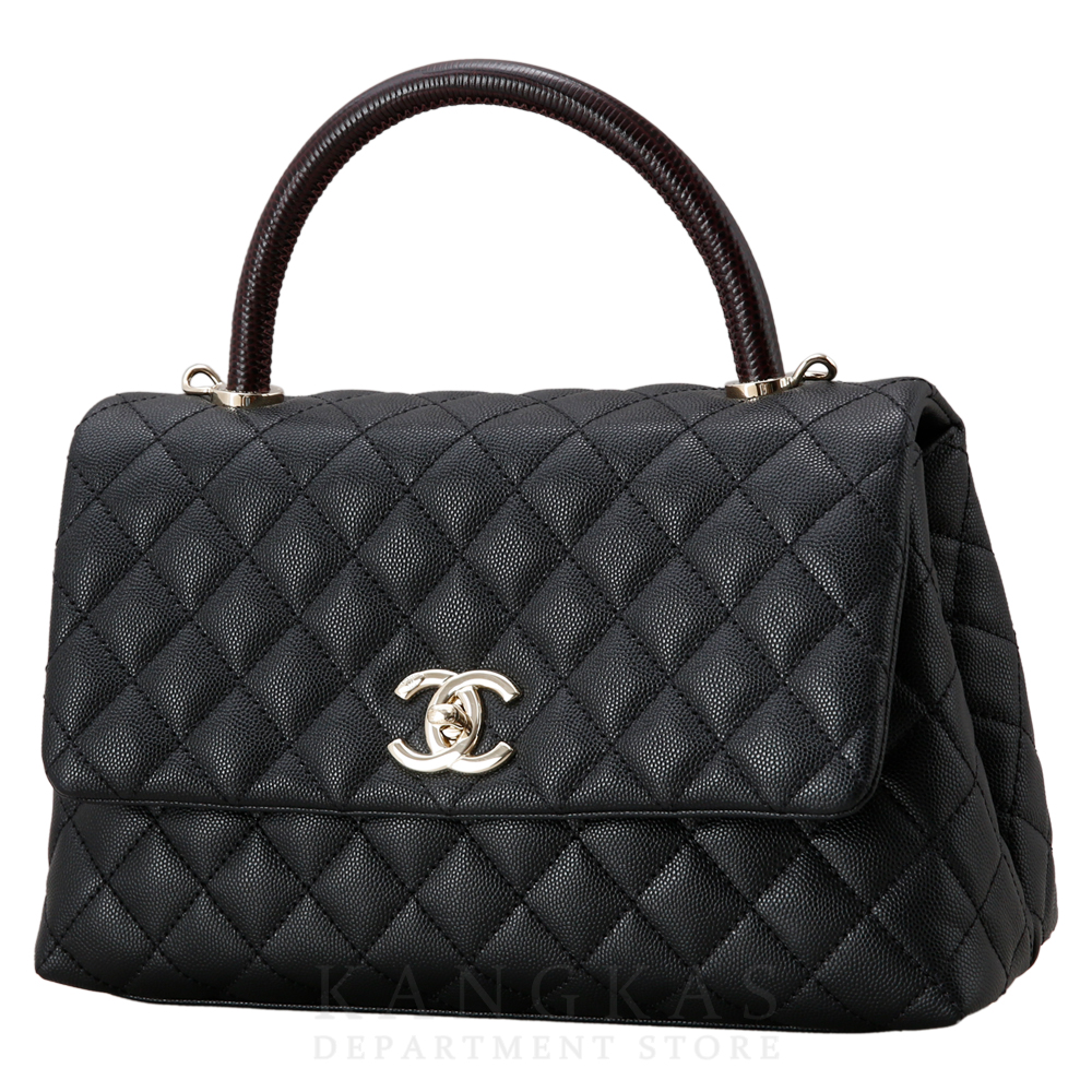 CHANEL(USED)샤넬 캐비어 코코핸들 리자드 미듐
