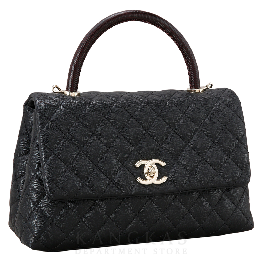 CHANEL(USED)샤넬 캐비어 코코핸들 리자드 미듐
