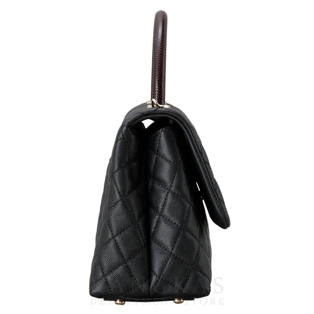 CHANEL(USED)샤넬 캐비어 코코핸들 리자드 미듐