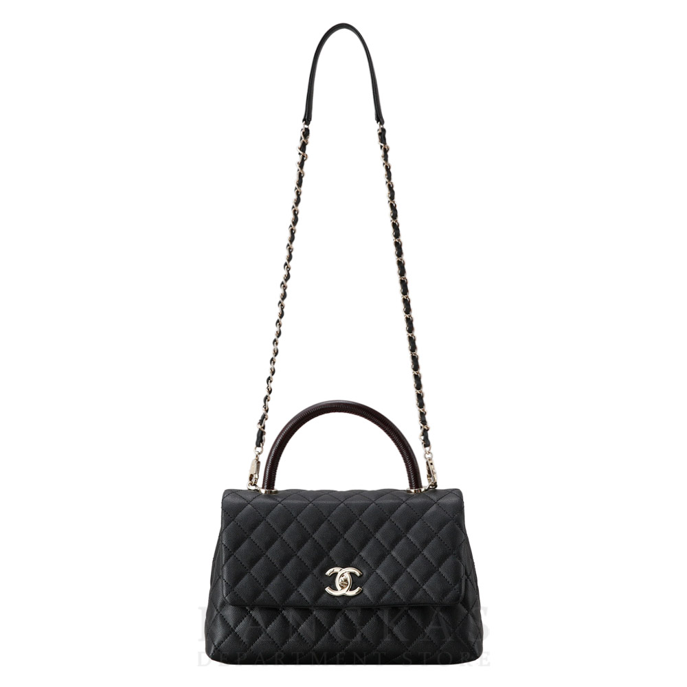 CHANEL(USED)샤넬 캐비어 코코핸들 리자드 미듐