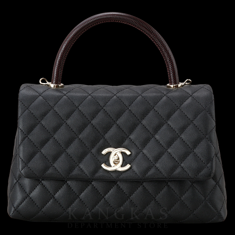 CHANEL(USED)샤넬 캐비어 코코핸들 리자드 미듐