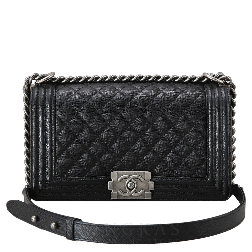CHANEL(USED)샤넬 캐비어 보이샤넬 미듐 플랩백