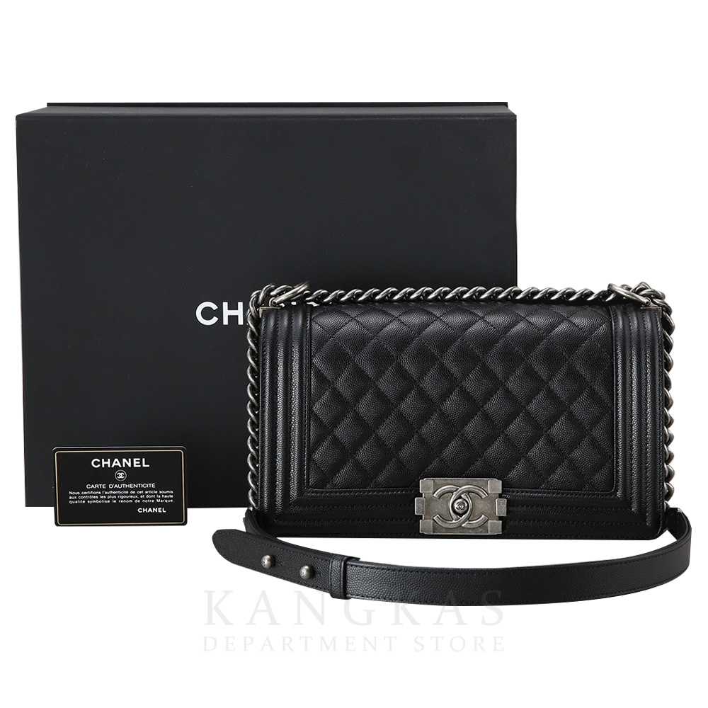 CHANEL(USED)샤넬 캐비어 보이샤넬 미듐 플랩백
