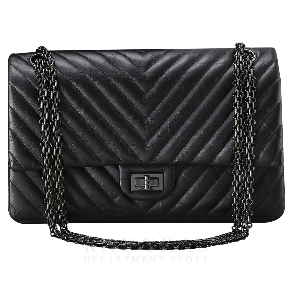 CHANEL(USED)샤넬 쉐브론 2.55 빈티지 미듐 플랩백