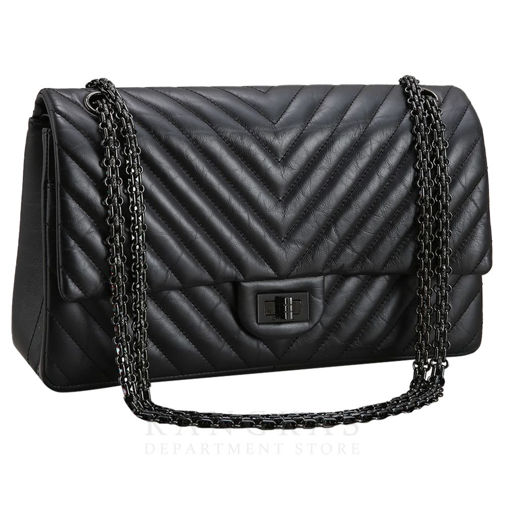 CHANEL(USED)샤넬 쉐브론 2.55 빈티지 미듐 플랩백
