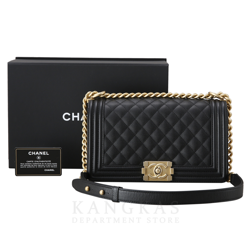 CHANEL(USED)K샤넬 캐비어 보이샤넬 미듐 플랩백