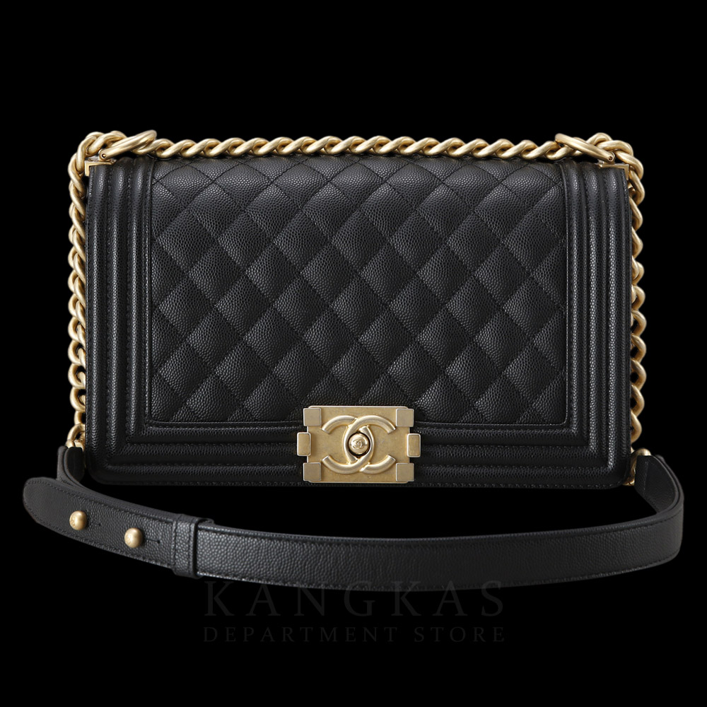 CHANEL(USED)K샤넬 캐비어 보이샤넬 미듐 플랩백