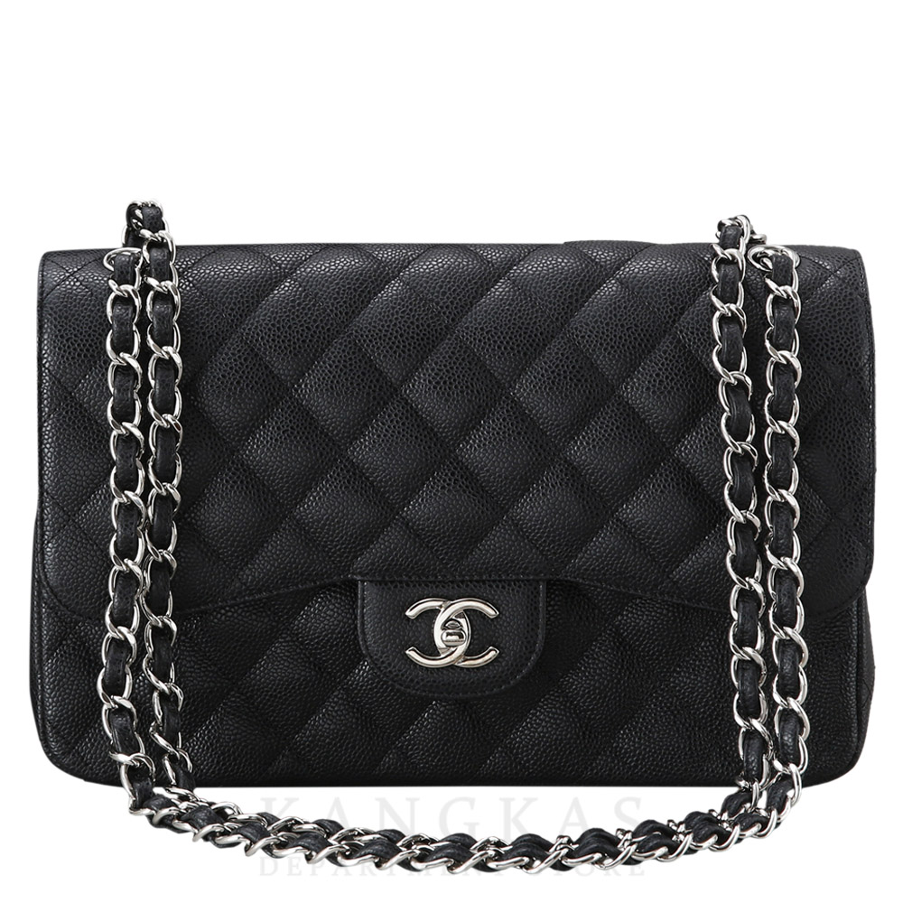 CHANEL(USED)샤넬 클래식 캐비어 점보 은장