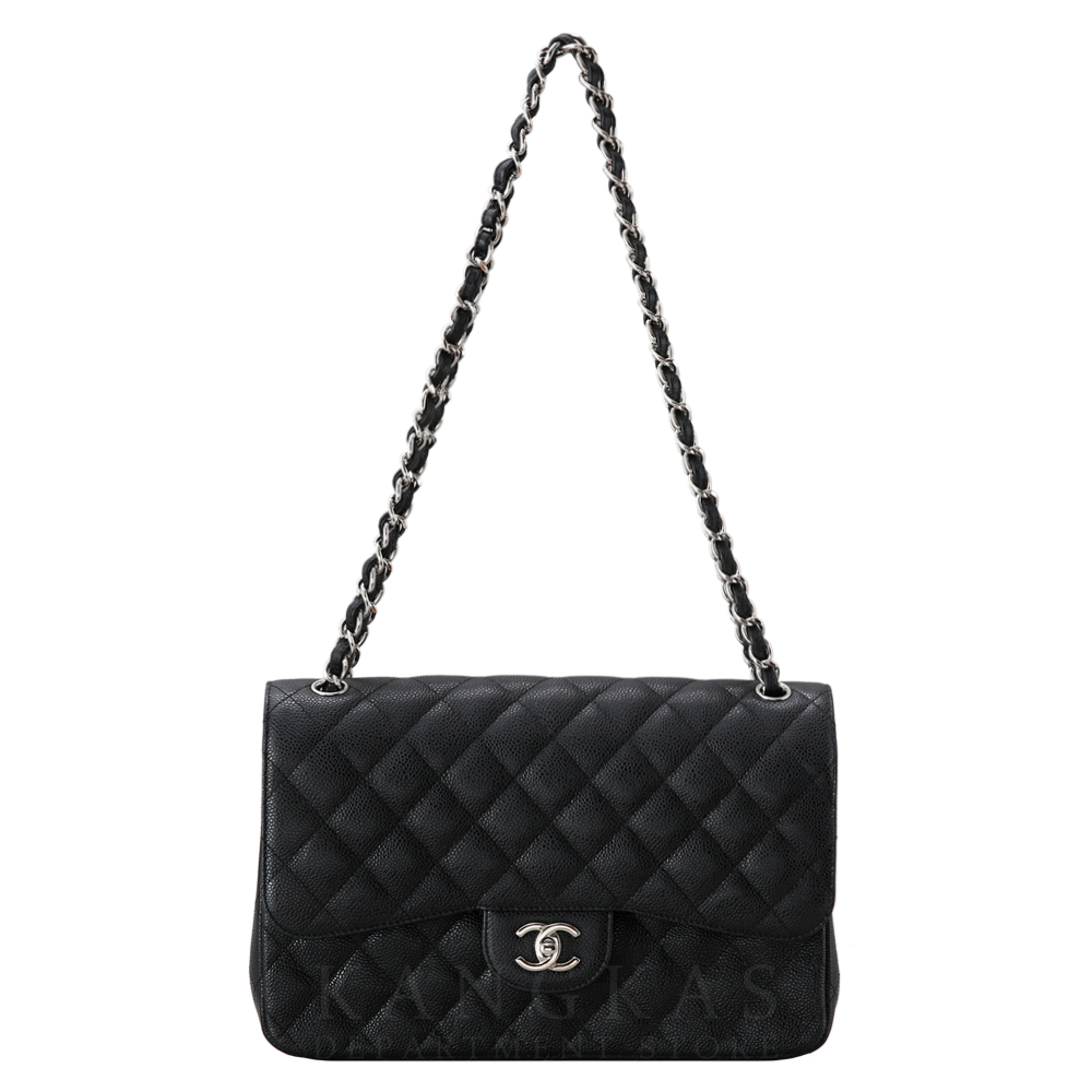 CHANEL(USED)샤넬 클래식 캐비어 점보 은장