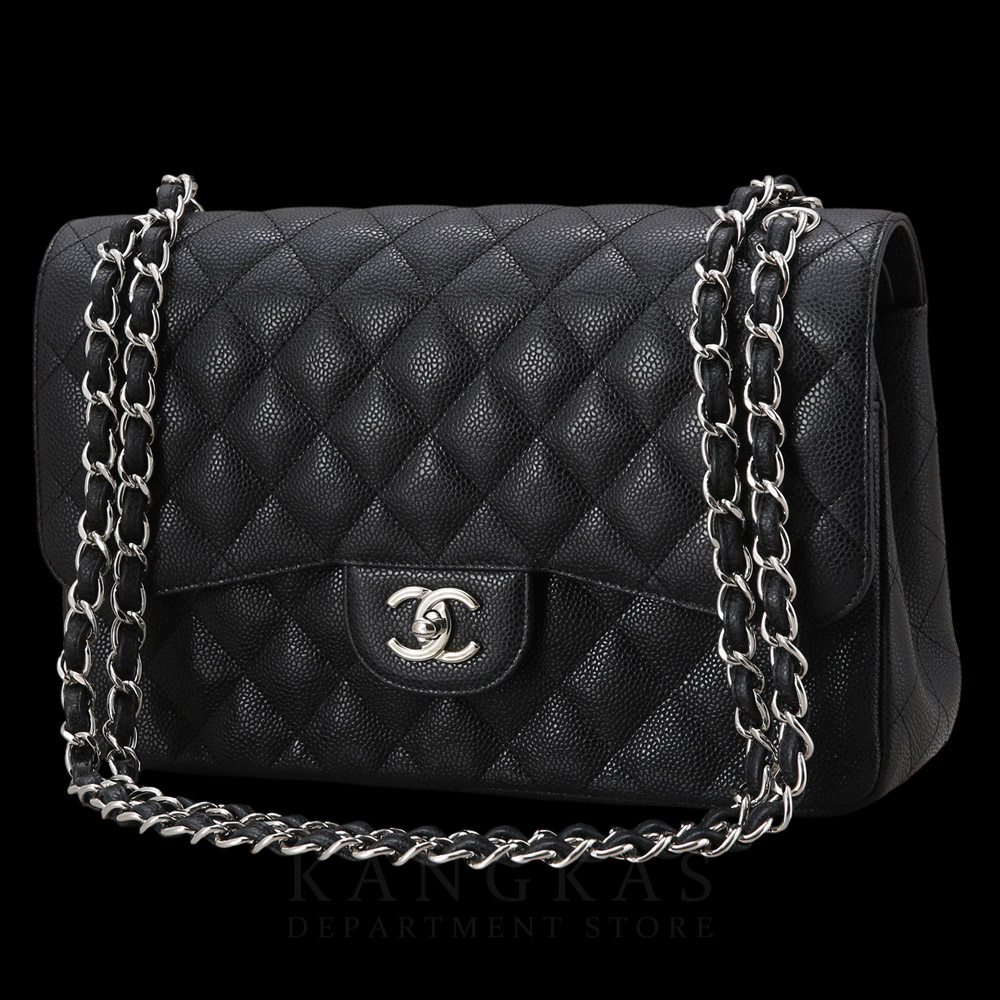 CHANEL(USED)샤넬 클래식 캐비어 점보 은장