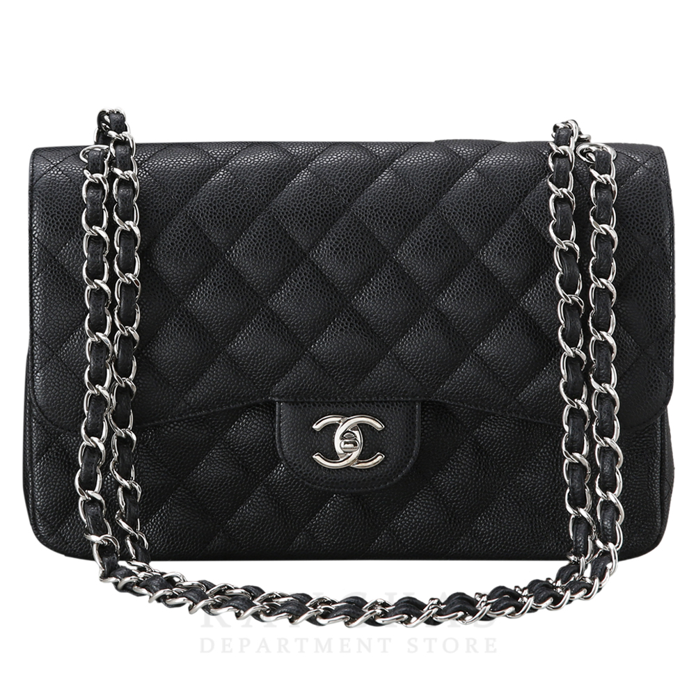 CHANEL(USED)샤넬 클래식 캐비어 점보 은장