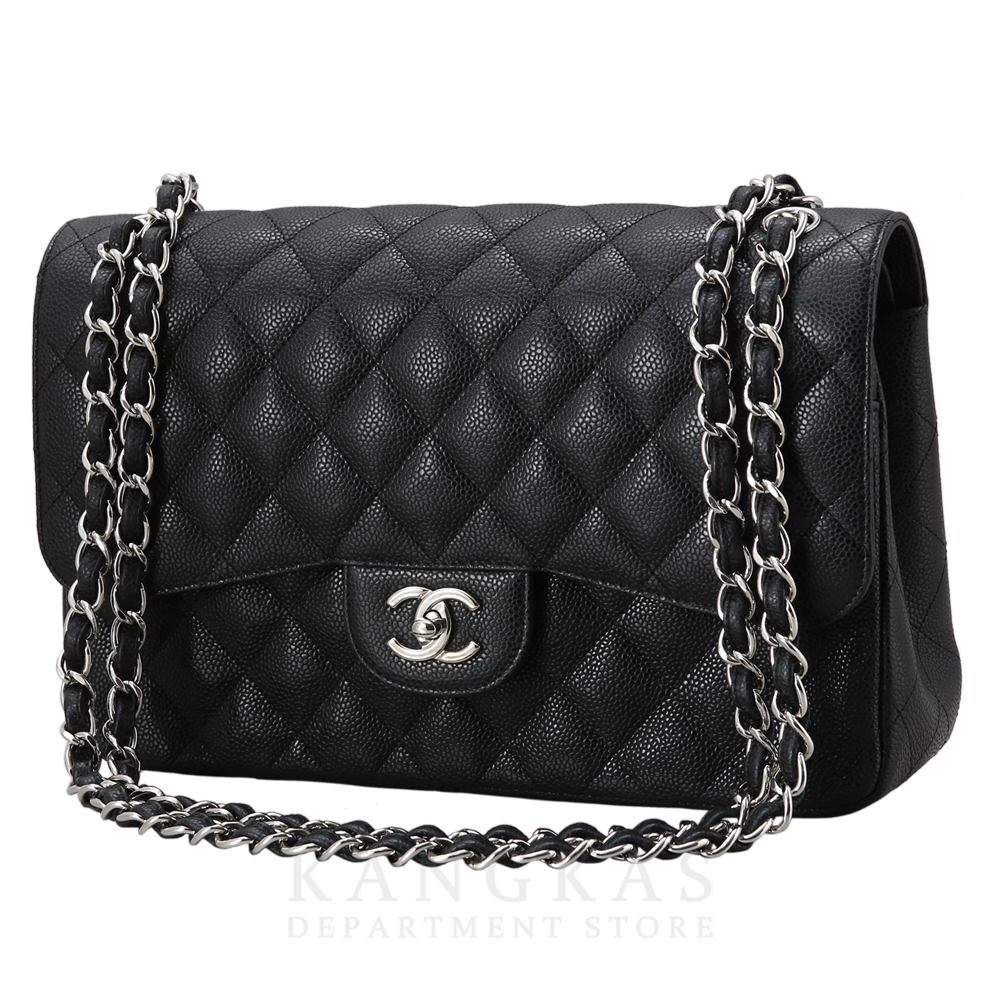CHANEL(USED)샤넬 클래식 캐비어 점보 은장