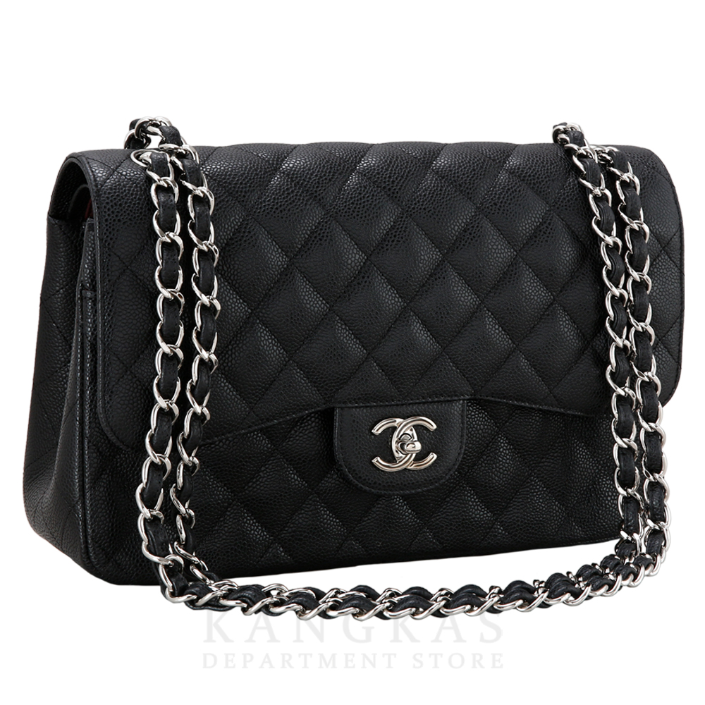 CHANEL(USED)샤넬 클래식 캐비어 점보 은장