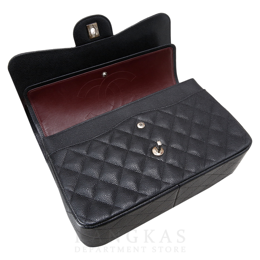 CHANEL(USED)샤넬 클래식 캐비어 점보 은장