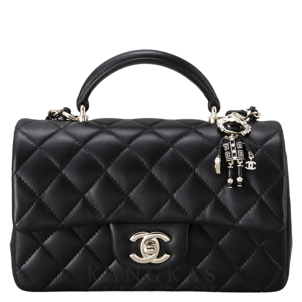 CHANEL(USED)샤넬 AS2431 뉴미니 탑핸들백