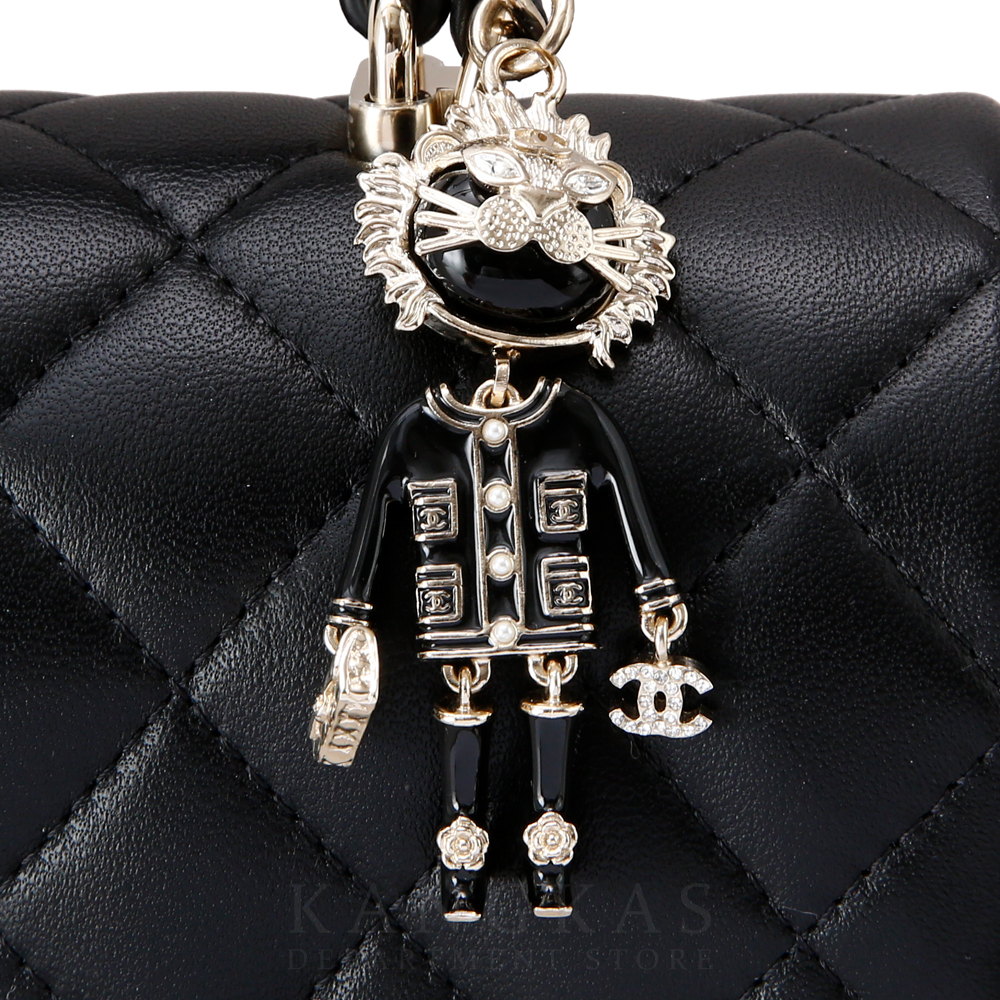 CHANEL(USED)샤넬 AS2431 뉴미니 탑핸들백